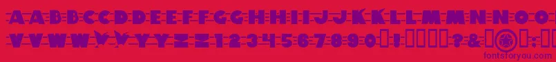 Tiltawhirl Font – Purple Fonts on Red Background