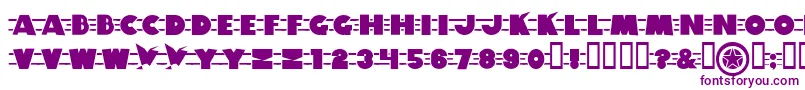 Tiltawhirl Font – Purple Fonts on White Background