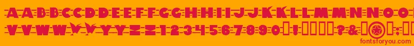Tiltawhirl Font – Red Fonts on Orange Background