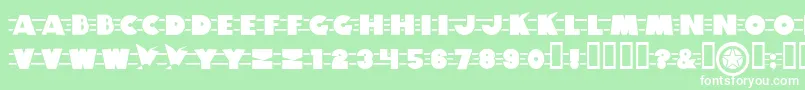 Tiltawhirl Font – White Fonts on Green Background