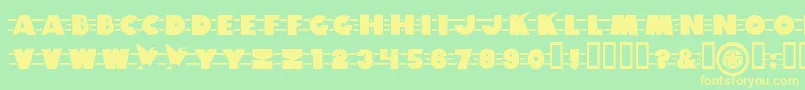 Tiltawhirl Font – Yellow Fonts on Green Background