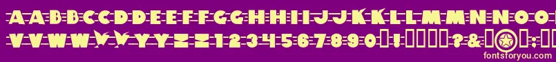 Tiltawhirl Font – Yellow Fonts on Purple Background