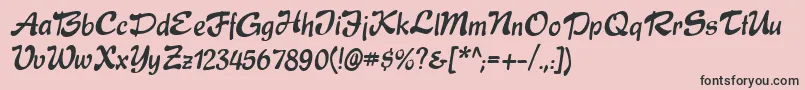 Express Font – Black Fonts on Pink Background