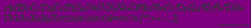 Express Font – Black Fonts on Purple Background