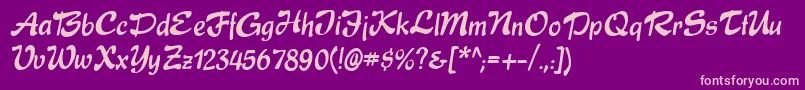 Express Font – Pink Fonts on Purple Background
