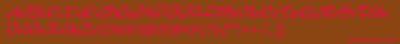 Express Font – Red Fonts on Brown Background
