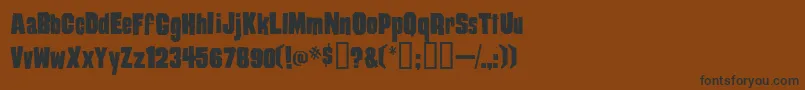 DamagedGoods Font – Black Fonts on Brown Background