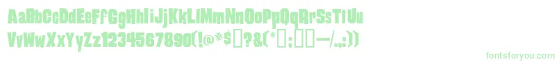 DamagedGoods Font – Green Fonts on White Background