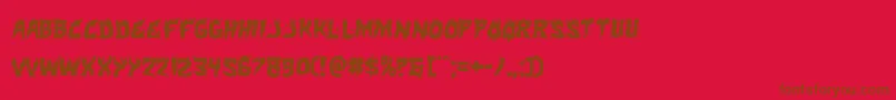 Hotkiss Font – Brown Fonts on Red Background