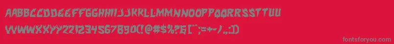 フォントHotkiss – 赤い背景に灰色の文字