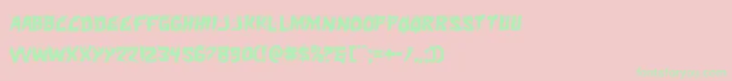 Fonte Hotkiss – fontes verdes em um fundo rosa