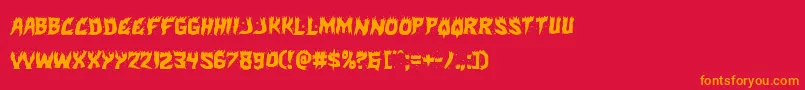 Hotkiss Font – Orange Fonts on Red Background