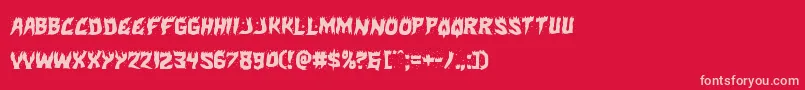 Hotkiss Font – Pink Fonts on Red Background