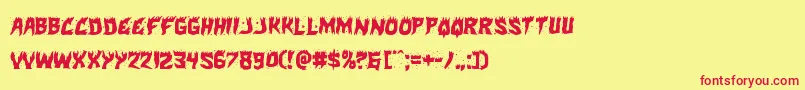 Hotkiss Font – Red Fonts on Yellow Background