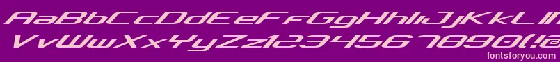 ConcielianExpanded-fontti – vaaleanpunaiset fontit violetilla taustalla