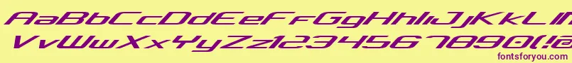 ConcielianExpanded Font – Purple Fonts on Yellow Background