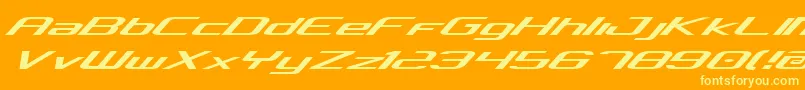ConcielianExpanded Font – Yellow Fonts on Orange Background