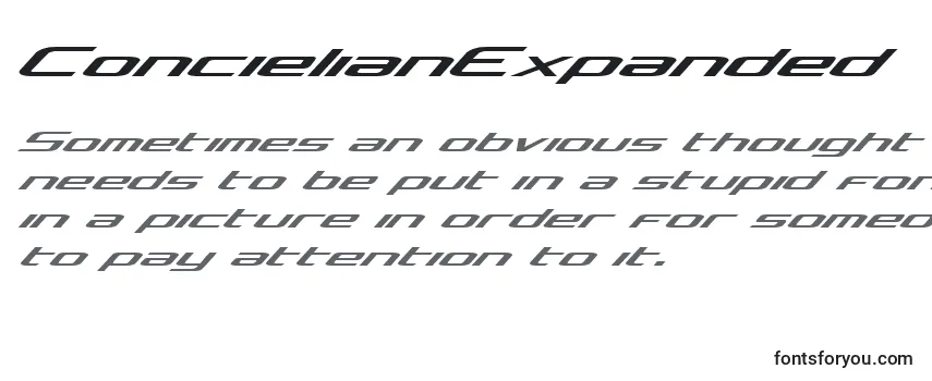 Schriftart ConcielianExpanded