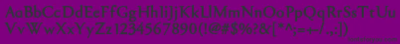 Garabl-Schriftart – Schwarze Schriften auf violettem Hintergrund