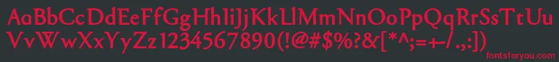 Garabl Font – Red Fonts on Black Background