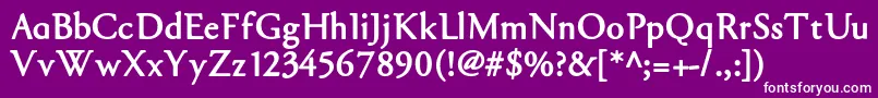 Шрифт Garabl – белые шрифты на фиолетовом фоне