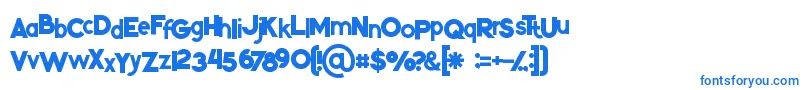 Kikoregular-fontti – siniset fontit valkoisella taustalla
