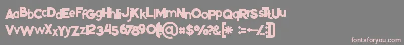 Kikoregular Font – Pink Fonts on Gray Background