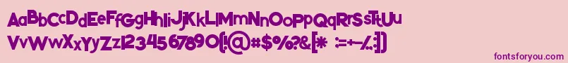 Kikoregular Font – Purple Fonts on Pink Background