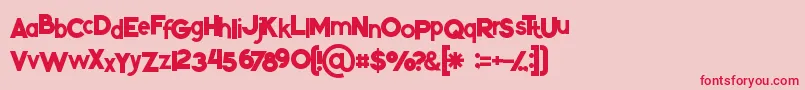 Kikoregular Font – Red Fonts on Pink Background