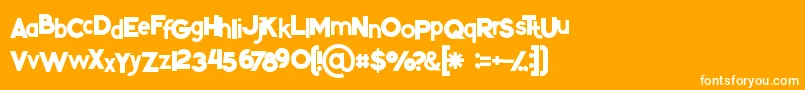 Kikoregular Font – White Fonts on Orange Background