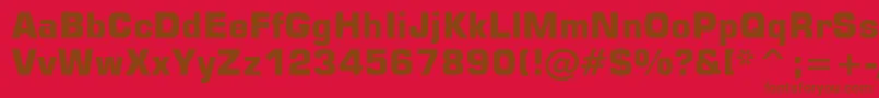 StMicrosquareBold Font – Brown Fonts on Red Background