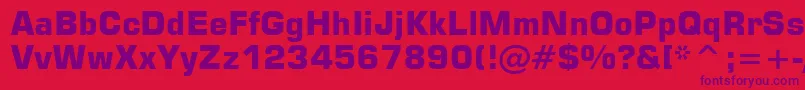 StMicrosquareBold Font – Purple Fonts on Red Background