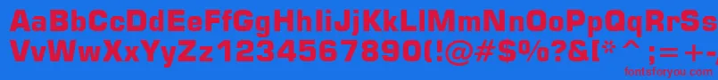 Шрифт StMicrosquareBold – красные шрифты на синем фоне
