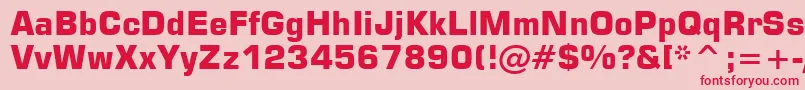 StMicrosquareBold Font – Red Fonts on Pink Background