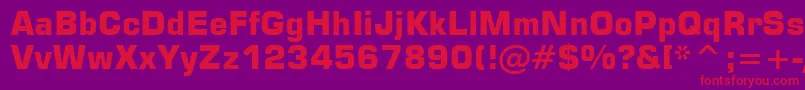 StMicrosquareBold Font – Red Fonts on Purple Background