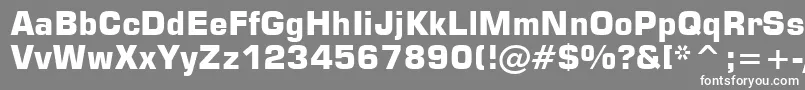 フォントStMicrosquareBold – 灰色の背景に白い文字