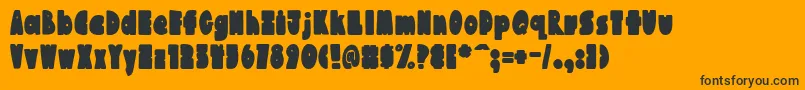 AustieBostChunkilicious Font – Black Fonts on Orange Background