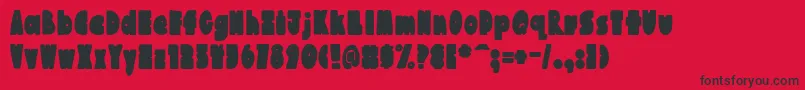 AustieBostChunkilicious Font – Black Fonts on Red Background