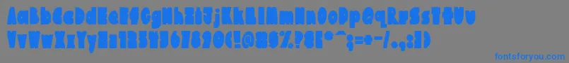 AustieBostChunkilicious Font – Blue Fonts on Gray Background