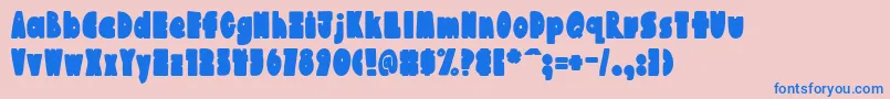 AustieBostChunkilicious Font – Blue Fonts on Pink Background