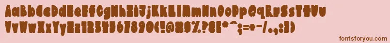 AustieBostChunkilicious Font – Brown Fonts on Pink Background