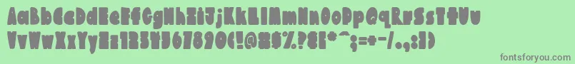 AustieBostChunkilicious Font – Gray Fonts on Green Background