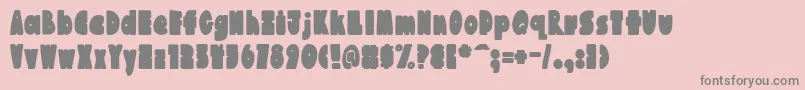 AustieBostChunkilicious Font – Gray Fonts on Pink Background