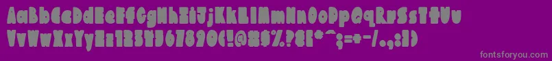 Weitere Informationen zur AustieBostChunkilicious-Schriftart AustieBostChunkilicious-Schriftart – Graue Schriften auf violettem Hintergrund