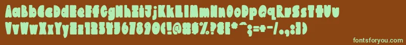 AustieBostChunkilicious Font – Green Fonts on Brown Background