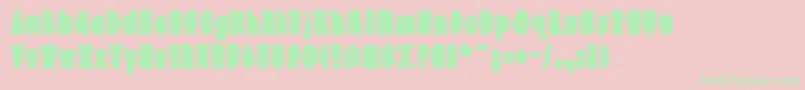 AustieBostChunkilicious Font – Green Fonts on Pink Background