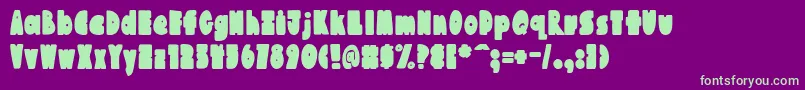 AustieBostChunkilicious Font – Green Fonts on Purple Background