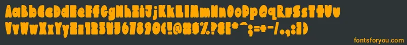 AustieBostChunkilicious Font – Orange Fonts on Black Background