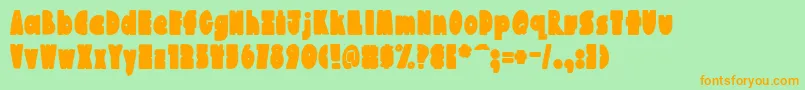 AustieBostChunkilicious Font – Orange Fonts on Green Background