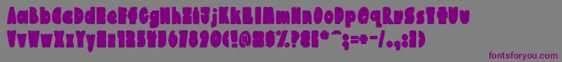 AustieBostChunkilicious Font – Purple Fonts on Gray Background